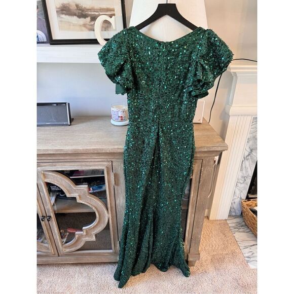 Faeriesty Green Sequin Mermaid Dress with Side Slit Size XSmall - Picture 8 of 13